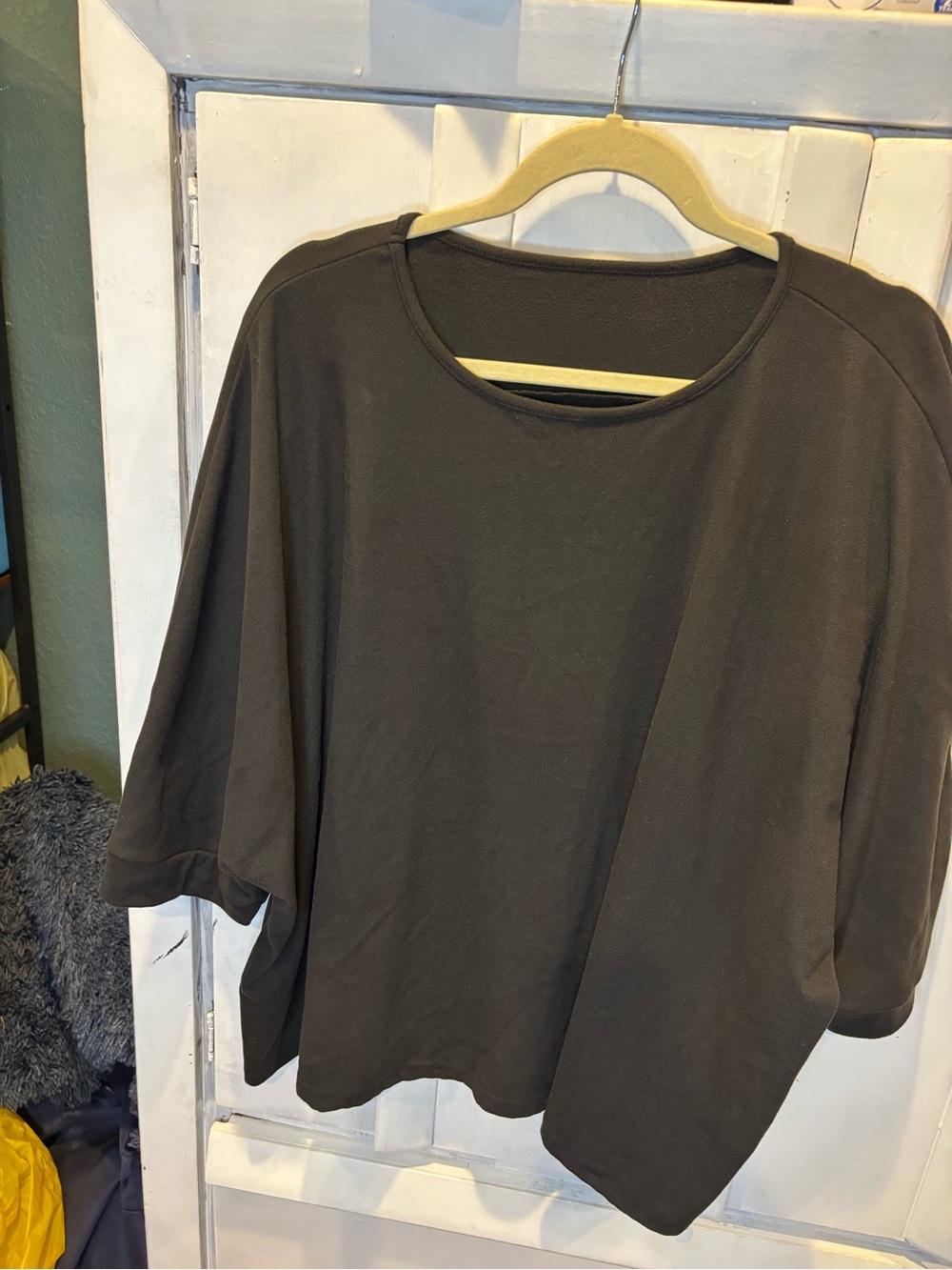 SHEIN Oversized Black Short Sleeve Crewneck Top